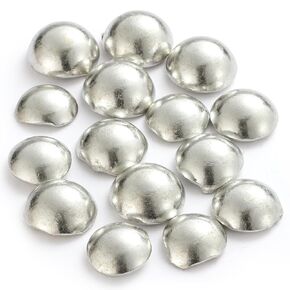 Casting Pewter Alloy(98% Tin-16oz), Low Melting Point Metal 338-446°F, Jewelry Crafting, Sculpture and Artistic Project, Option in Hemisphere/Ingot, Professional Metal for Artisan Craft & DIY Item