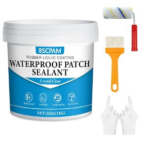Transparent Waterproof Sealant Coating, Liquid Invisible Waterproof Agent,Transparent Waterproof Adhesive Glue for Outdoor & Indoor, Impermeabilizante Transparente for Cracks and Leak-35Oz