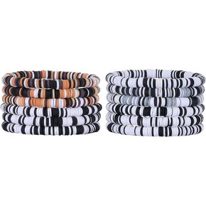 21/20/15/12 PCS Friendship Bracelet Surfer Heishi Bracelet Preppy Bracelets Summer Stretch Clay Bead Bracelets Stackable Bohemian Beach Bracelet Set for Women