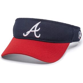 Braves Mesh Two Tone Golf Sun Visor Hat Cap Adult Men's Adjustable Navy