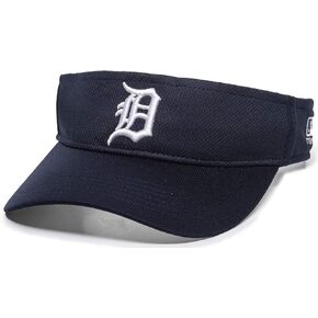 OC Sports Detroit Tigers MLB Mesh Sun Visor Golf Hat Cap Navy Blue w/White D Logo Adult Men's Adjustable