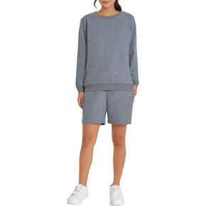 Weintee Women's Petite Jogging Suits 2 Piece Set Shorts and Sweatshirt Sweatsuits Petite Length in Kuwait