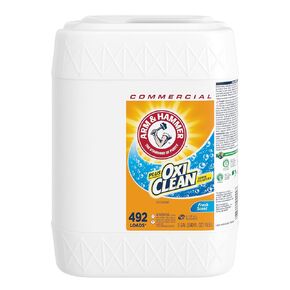 Arm & Hammer plus OxiClean Liquid Laundry Detergent Professional, Fresh Scent, 5G Jug, 492 Loads