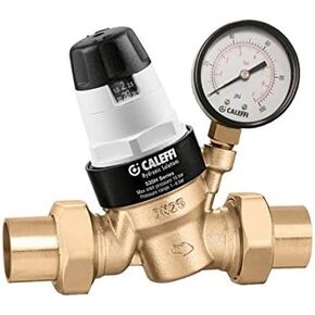 Caleffi 535951HA 535H Series Reducing Valve ASSE 1003, 3/4" Sweat w/Pressure Gauge