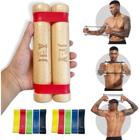 تمرين ريب ستيك - معدات تمرين الجزء العلوي من الجسم - صالة الألعاب الرياضية المنزلية - مع 10 أشرطة مقاومة قابلة للتعديل - معدات تمارين خشبية محمولة - إعادة تأهيل المفاصل in Kuwait