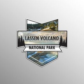 Lassen Volcano National Park Magnet | 4.7-Inch by 4.5-Inch | 2-Pack | 30 MIL Heavy Duty Magnetic Material | MPD950