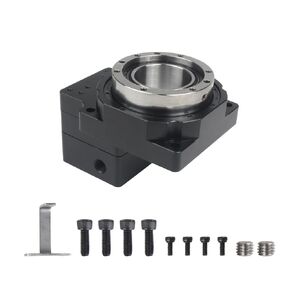 CNCTOPBAOS Hollow Rotating Platform 360° Positioning,High Accuracy Hollow Rotary Actuator Turntable Positioners Gearbox Reducer Ratio 5:1 for 42mm 100W AC Servo Motor Shaft 8mm