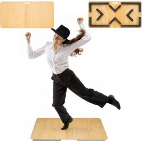 Tap Board for Tap Dancing 47.2x23.6 in Portable Tap Dance Board Portable Stage Platform with Handle Cushioned Base Dance Practice Floor for Home Indoor Outdoor Tap Dance Enthusiasts