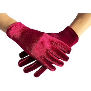 Huralona Short Velvet Party Gloves 1920 Flapper Opera Party Evening Gloves