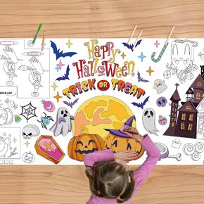 Farm Animal Giant Coloring Poster, 30 x 72 Inches Paper Coloring Tablecloth for Kids Farm Party Decorations Large Coloring Activity Poster for Kids Crafts Home School Party Suppiles (Farm Animal)