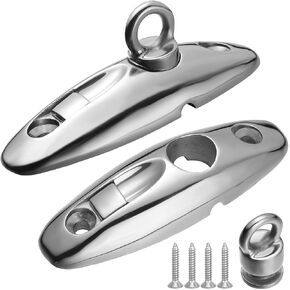 Quick Release Boat Fender Hanger, 360 Degree Swivel Bimini Top Deck Hinge for Straps 316 Stainless Steel Include Screws (Pack of 2)