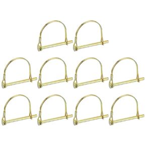 uxcell 10Pcs Coupler Pin, 0.24"ID 2.76"L Carbon Steel Trailer Pin Shaft Locking Pin for Farm Trailers Lawn Garden, Multicolor