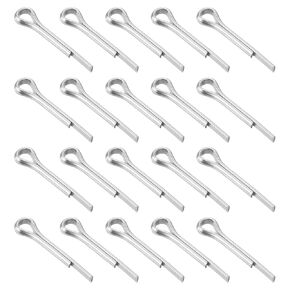 uxcell 10Pcs 4mmx50mm 304 Stainless Steel Cotter Pin, Split Pin Fastener Clips Split Cotter for Household Appliances, Sports Equipment, Car Mechanics Repair (Silver)
