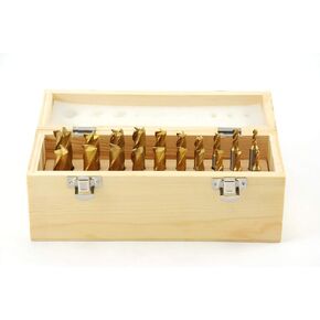 Shars 3/16" - 3/4" 20 PCS HSS Tin Coated 2 Flute & 4 Flute Single End Center Cut End Mill Set 404-5901#)