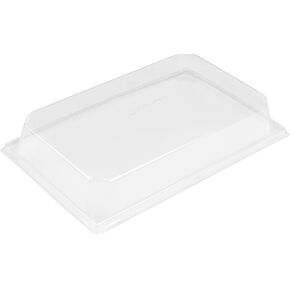 Restaurantware LIDS ONLY: Matsuri Vision Lids For Medium Sushi Trays 100 Dome Lids For Sushi Boxes - Containers Sold Separately Disposable Clear Plastic Lids For Sushi Containers For Take Outs