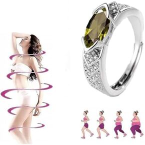 Lymphatic Therapy Moissanite Diamond Titanium Ion Ring, Unclog Bloodstream And Lymph Nodes Ring Crystal Acupuncture Adjustable Ring Cubic Zirconia Fashion Jewelry Gift