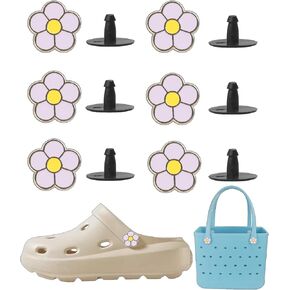 Replacement Rivet Daisy Flower Shoe Charm for Shoe Strap Button Replacement Parts,Flower Bag Charm for Women Colorful