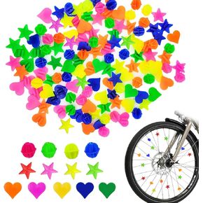 180 Pieces Bike Wheel Spoke Beads Plastic Clip Beads Spoke Colorful Bicycle Bike Spoke Decorations for Kids Bike Accessories Girls Boys (Style 2)