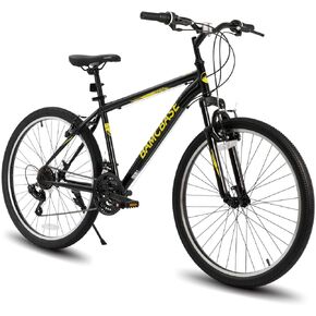 HH HILAND 26 27.5 Inch Mountain Bike, Mens and Womens MTB with 21 Speeds, High-Tensile Steel Frame, V Brake, Hardtail Bicycle for Adults