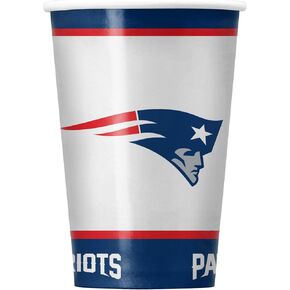 Duck House Sports NFL New England Patriots Disposable Paper Cups, Pack of 20