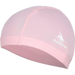 Fabric Swim Cap Adult - One Size Pink Swim Cap, Swimcap for Long and Short Hair, Cloth Swim Cap for Men, Women, Lightweight and Comfortable, Perfect for Pool, Beach, Lap Swimming, Gifts for Swimmers