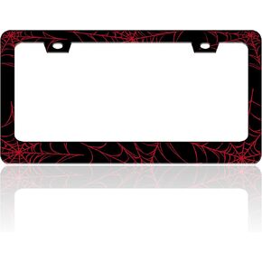 Moon Phases Aurora Forest License Plate Frame Night Sky Stainless Steel License Plate Holder for Front and Rear Car Tags Funny for Car Decoration Accessories with Screws 6.3 X 12.2 in for Women Men