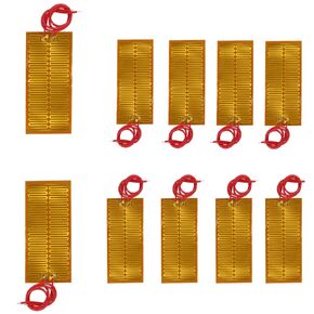 10PCS Film Heater Plate Adhesive Pad 24V 30W,PI Heating Elements Film Strip Heater Adhesive Polyimide Heater Plate with Cord(45mmx100mm 24V 30W)