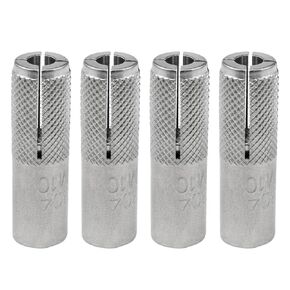 3/8 Inch/40x12mm 304 Stainless Steel M10 Bolt Knurled Sinking Insert Anchor Expansion Bolts 4PCS