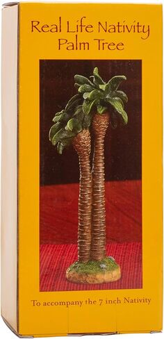 ثلاثة ملوك يقدمون الهدايا الأصلية لعيد الميلاد تمثال شجرة نخيل واقعي من البوليستون على سطح الطاولة - مقياس 10 بوصة in Kuwait