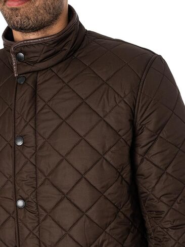 Barbour Men's Powell Quilted Jacket (L, Black) in Saudi Arabia