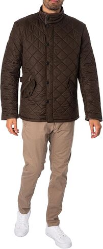 Barbour Men's Powell Quilted Jacket (L, Black) in Saudi Arabia