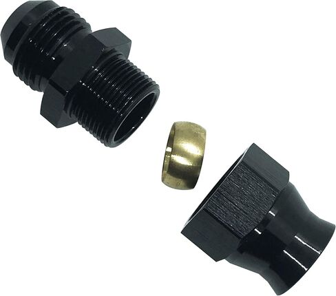 3/8 Tube to 6AN Female Fuel Hose Adapters Aluminum Hard Line Tubing Fitting Black Anodized in Saudi Arabia