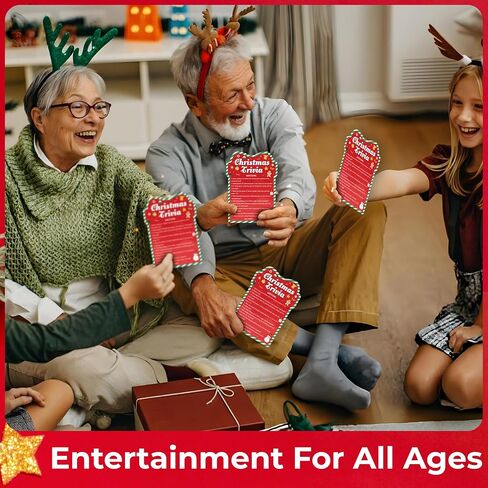 Christmas Bingo Games for Family - 25 Christmas Bingo for Kids, Christmas Bingo Cards for Adults, Funny Bingo Christmas Game for Party, Holiday Bingo Set Christmas Trivia Games for Parties in Saudi Arabia