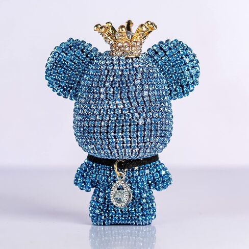 Cute Car Accessories, Bling Crystal Bear Car Air Freshener With Vent Clip,Rhinestone Aesthetic Car Decor Interior Decoration (BLACK) in Saudi Arabia