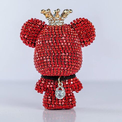 Cute Car Accessories, Bling Crystal Bear Car Air Freshener With Vent Clip,Rhinestone Aesthetic Car Decor Interior Decoration (BLACK) in Saudi Arabia