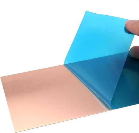 8 قطع من صفائح النحاس مقاس 10 × 2.5 بوصة، لوحة نحاسية نقية بقياس 24 / سمك 0.5 مم، ورقة نحاسية معدنية مع طبقة واقية للحرفية والإصلاح in Kuwait