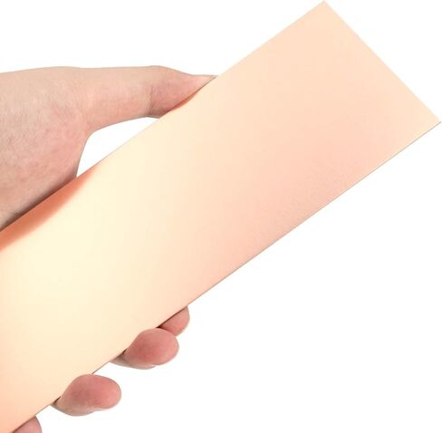 8 قطع من صفائح النحاس مقاس 10 × 2.5 بوصة، لوحة نحاسية نقية بقياس 24 / سمك 0.5 مم، ورقة نحاسية معدنية مع طبقة واقية للحرفية والإصلاح in Kuwait