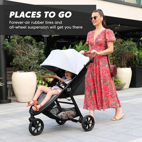 عربة أطفال فردية Baby Jogger City Mini GT2، سلسلة صديقة للبيئة، ضباب أردوازي، استخدام في أربعة اتجاهات مع محولات مقعد السيارة للرضع متضمنة in Saudi Arabia