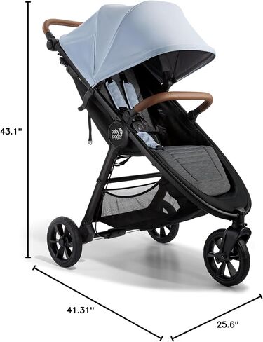 عربة أطفال فردية Baby Jogger City Mini GT2، سلسلة صديقة للبيئة، ضباب أردوازي، استخدام في أربعة اتجاهات مع محولات مقعد السيارة للرضع متضمنة in Saudi Arabia
