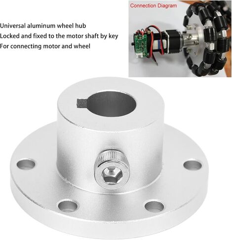 Alomejor RC Flange Coupling, Metal 14mm Flange Shaft Coupling Connector for RC Accessories in Kuwait