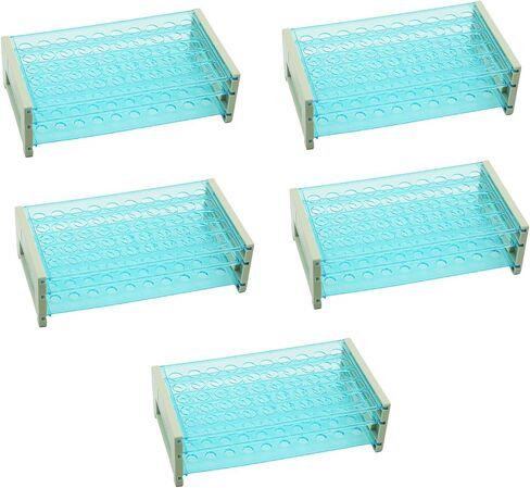 1 Pcs Test Tube Rack for 13/16 mm Tubes, 50 Holes with Hole Diameter 16mm, Detachable Plastic Centrifuge Tube Holder in Kuwait