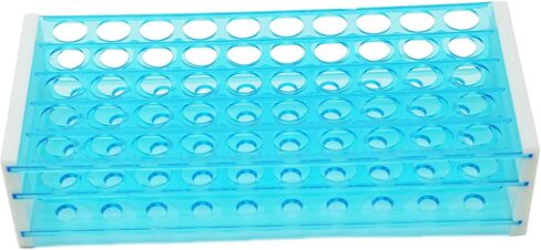 1 Pcs Test Tube Rack for 13/16 mm Tubes, 50 Holes with Hole Diameter 16mm, Detachable Plastic Centrifuge Tube Holder in Kuwait