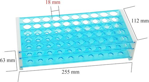 1 Pcs Test Tube Rack for 13/16 mm Tubes, 50 Holes with Hole Diameter 16mm, Detachable Plastic Centrifuge Tube Holder in Kuwait