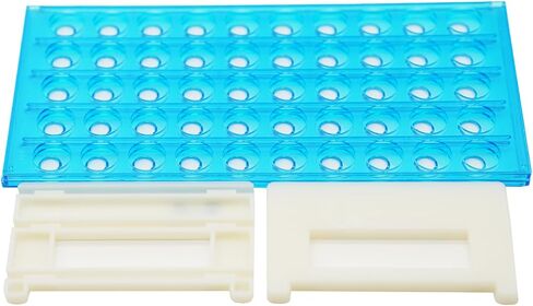 1 Pcs Test Tube Rack for 13/16 mm Tubes, 50 Holes with Hole Diameter 16mm, Detachable Plastic Centrifuge Tube Holder in Kuwait