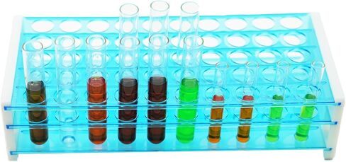 1 Pcs Test Tube Rack for 13/16 mm Tubes, 50 Holes with Hole Diameter 16mm, Detachable Plastic Centrifuge Tube Holder in Kuwait
