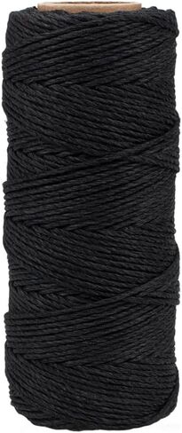 Craft County 100% Hemp Cord Spools – 205 ft (62.5m) Crafting Cord with a Polished Finish – Light Brown (0.5mm) in Saudi Arabia