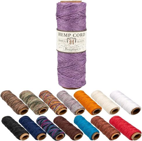 Craft County 100% Hemp Cord Spools – 205 ft (62.5m) Crafting Cord with a Polished Finish – Light Brown (0.5mm) in Saudi Arabia