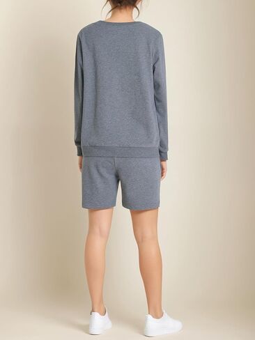 Weintee Women's Petite Jogging Suits 2 Piece Set Shorts and Sweatshirt Sweatsuits Petite Length in Kuwait