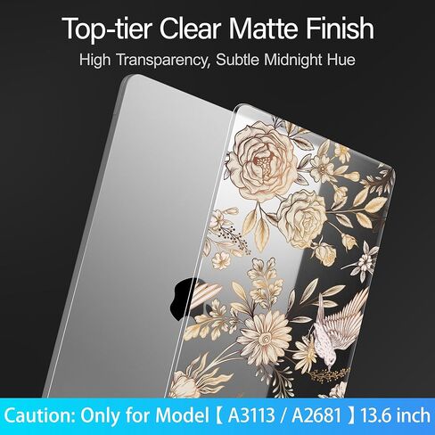 Mektron Ultra Thin Armor Case Compatible with MacBook Air 13.6 inch Printed Cover 2025-2022 M4 M3 M2 A3240 A3113 A2681, Protective Hard Shell with Fold Kickstand, Astronauts in Kuwait