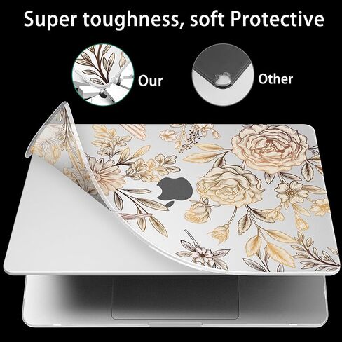 Mektron Ultra Thin Armor Case Compatible with MacBook Air 13.6 inch Printed Cover 2025-2022 M4 M3 M2 A3240 A3113 A2681, Protective Hard Shell with Fold Kickstand, Astronauts in Kuwait